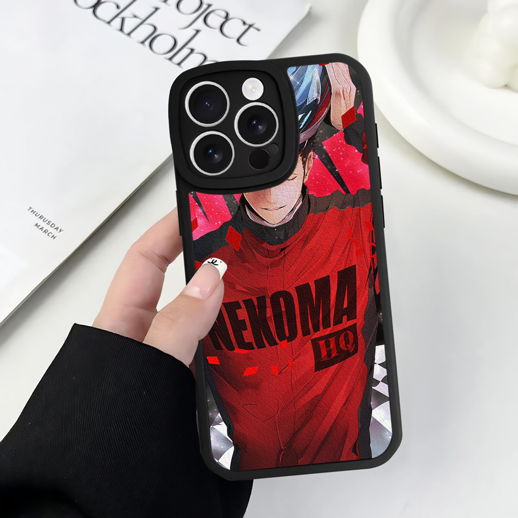（画像用） ハイキュー!! Haikyu!! 【iPhone 16シリーズ対応】シリコンスマホケース（レザー調） 材質：シリコン